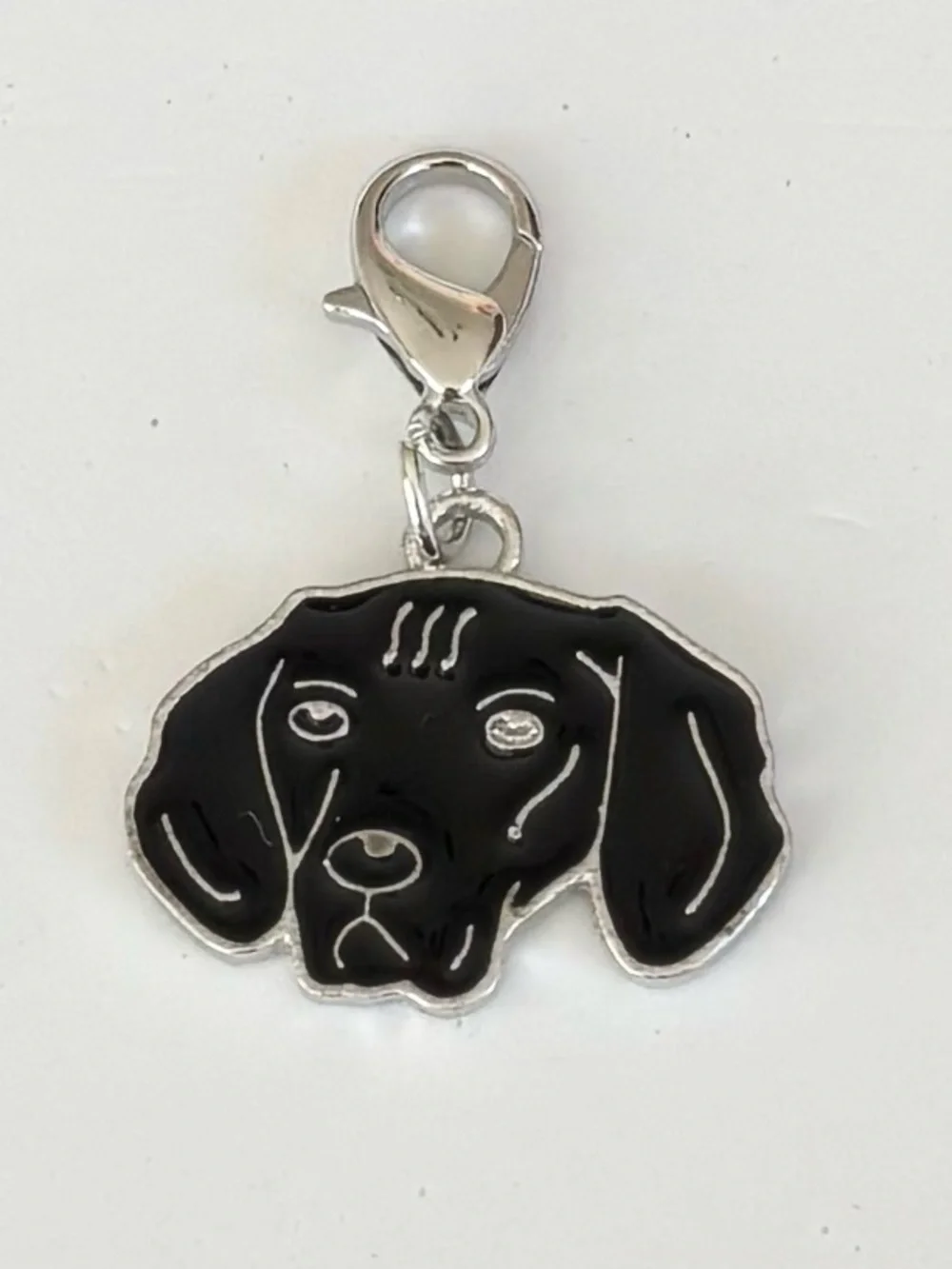 Dog Zipper Pull Collar or Bag Charm Boston Terrier or Pointer / Lab